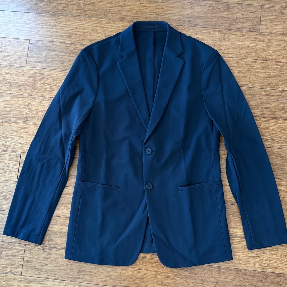 Theory Men’s Clinton DPK W Precision Ponte Blazer 38R Dark Navy (Baltic)